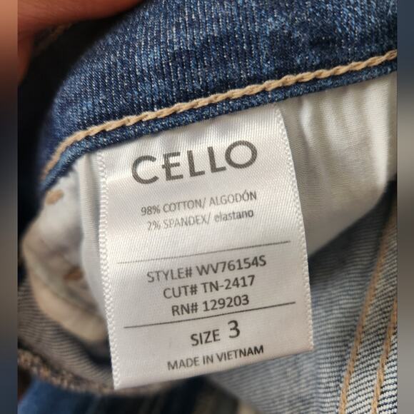Cello high-waist straight frayed hem denim jeans size 3 - Picture 9 of 9
